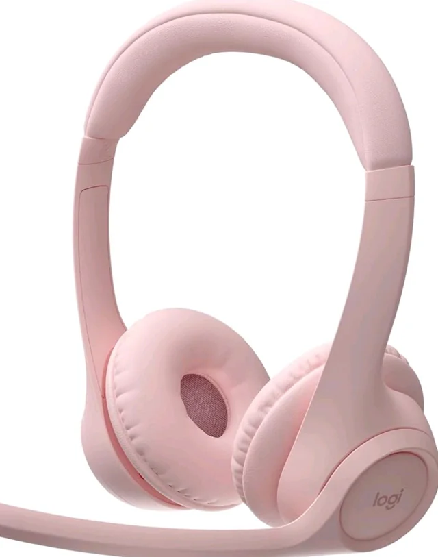 Logitech Zone 300 Wireless Bluetooth Headset with Noise-Cancelling Microphone, Compatible with Windows, Mac, Chrome, Linux, iOS, iPadOS, Android – Rose