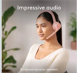 Logitech Zone 300 Wireless Bluetooth Headset with Noise-Cancelling Microphone, Compatible with Windows, Mac, Chrome, Linux, iOS, iPadOS, Android – Rose