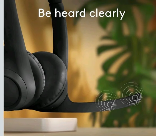 Logitech Zone 300 Wireless Bluetooth Over Ear Headset with Noise-Cancelling Microphone, Compatible with Windows, Mac, Chrome, Linux, iOS,iPados, Android – Black