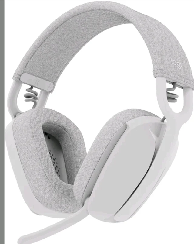 Logitech Zone Vibe 100 Lightweight Wireless Over-Ear Headphones with Noise-Cancelling Microphone, Advanced Multipoint Bluetooth Headset, Works with Teams, Google Meet, Zoom, Mac/PC - Offwhite