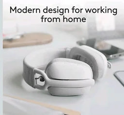 Logitech Zone Vibe 100 Lightweight Wireless Over-Ear Headphones with Noise-Cancelling Microphone, Advanced Multipoint Bluetooth Headset, Works with Teams, Google Meet, Zoom, Mac/PC - Offwhite