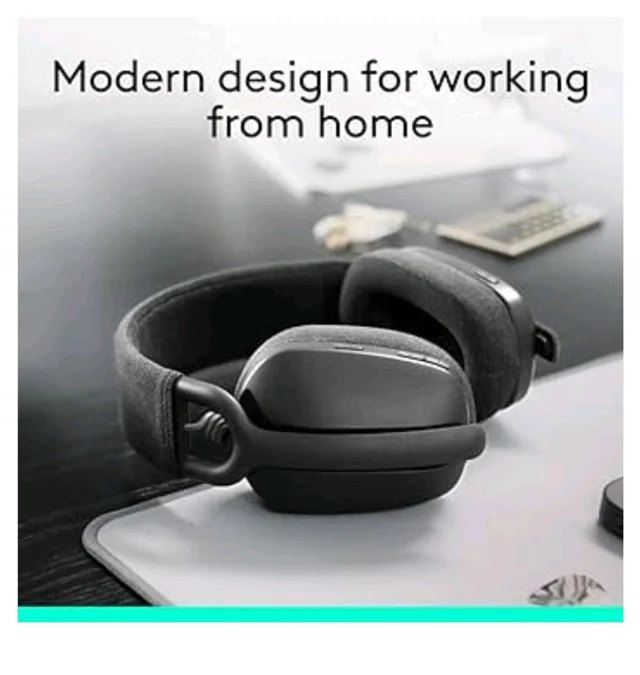 Logitech Zone Vibe 100 Lightweight Wireless Over-Ear Headphones with Microphone, Advanced Multipoint Bluetooth Headset, Works with Teams, Google Meet, Zoom, Mac/PC - Graphite