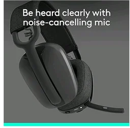 Logitech Zone Vibe 100 Lightweight Wireless Over-Ear Headphones with Microphone, Advanced Multipoint Bluetooth Headset, Works with Teams, Google Meet, Zoom, Mac/PC - Graphite