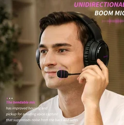 BINNUNE Gaming Headset with Mic for Xbox Series X|S Xbox One PS4 PS5 PC NS, Wired Audifonos Gamer Headphones with Microphone for Xbox 1 PS 4|5-BlackPurple
