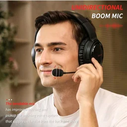 BINNUNE Gaming Headset with Mic for PS4 PS5 Xbox Series X|S Xbox One PC NS, Wired Gaming Headphones with Microphone for PS 4|5 Xbox 1, Black & Red