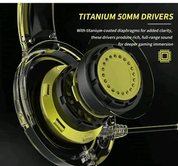 BINNUNE Gaming Headset with Mic for Xbox Series X|S Xbox One PS4 PS5 PC NS, Wired Audifonos Gamer Headphones with Microphone for Xbox 1 PS 4|5-Yellow