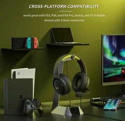BINNUNE Gaming Headset with Mic for Xbox Series X|S Xbox One PS4 PS5 PC NS, Wired Audifonos Gamer Headphones with Microphone for Xbox 1 PS 4|5-Yellow