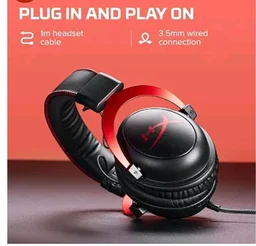 HyperX Cloud II Smartchoice Wired Gaming Headset for PC, PS5 / PS4. Active Noise Cancellation, Over Ear, circumaural, Closed Back, HyperX Virtual 7.1 Surround Sound - Black-Red (4P5M0AA)