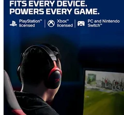 HyperX Cloud II Smartchoice Wired Gaming Headset for PC, PS5 / PS4. Active Noise Cancellation, Over Ear, circumaural, Closed Back, HyperX Virtual 7.1 Surround Sound - Black-Red (4P5M0AA)