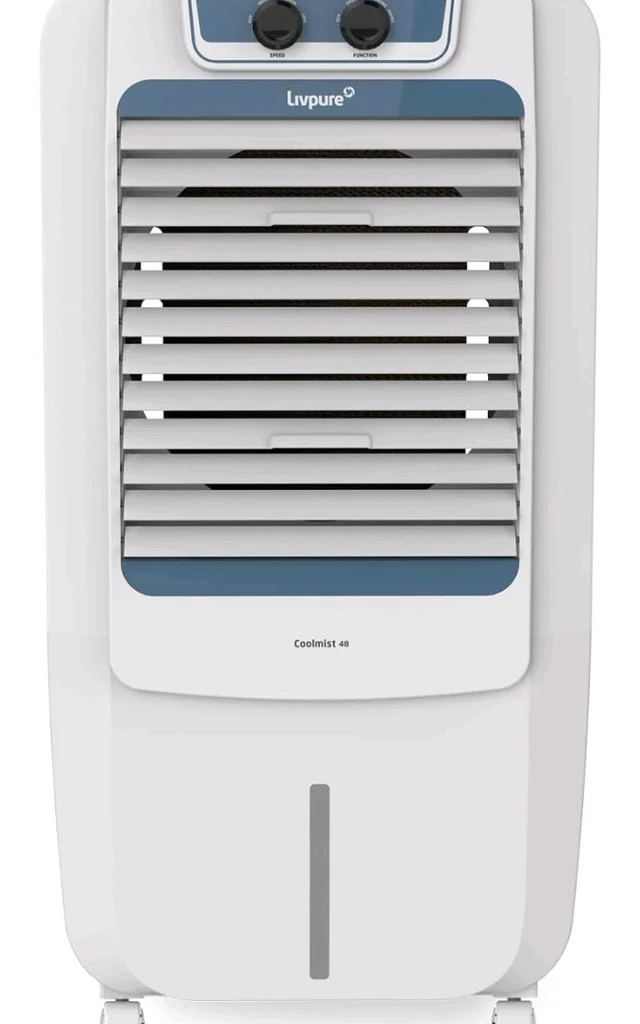 Livpure Coolmist Personal Air Cooler-48 L With 12'' Fan, Anti-Bacterial Honeycomb Pad, Ice Chamber And 2 Year Warranty On Motor (W