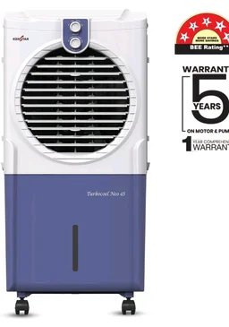Kenstar TURBOCOOL NEO HC 45 BLUE Air Cooler with Honeycomb Cooling Media | 5-star BEE Rating |100 W|White & Blue