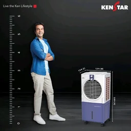 Kenstar TURBOCOOL NEO HC 45 BLUE Air Cooler with Honeycomb Cooling Media | 5-star BEE Rating |100 W|White & Blue