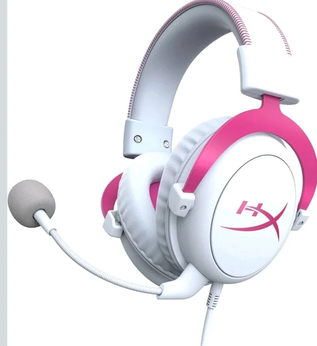 HyperX Cloud Ii-Gaming Headset for Pc,Ps5|Ps4. Includes 7.1 Virtual Surround Sound&USB Audio Control Box-Pink (4P5E0Aa),Over Ear,Wired