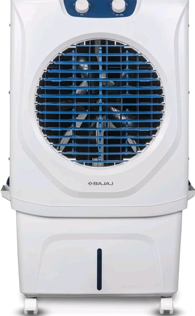 Bajaj Shield Series Velar 70L Desert Air Cooler for Home|Anti-Bacterial Honeycomb Cooling Pad|Inverter Ready|80Ft Air Throw|Dual Water Inlet|Ice Chamber|1 Year Product Warranty|White