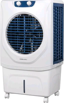 Bajaj Shield Series Velar 70L Desert Air Cooler for Home|Anti-Bacterial Honeycomb Cooling Pad|Inverter Ready|80Ft Air Throw|Dual Water Inlet|Ice Chamber|1 Year Product Warranty|White