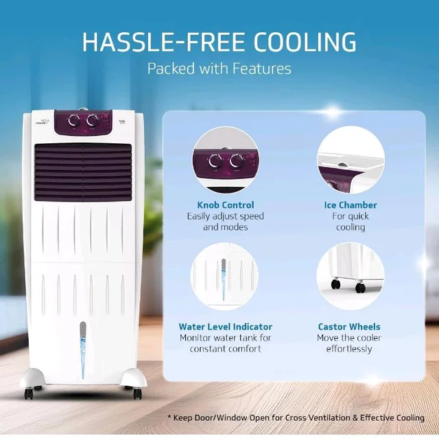 Guard Arido R35 H-N Air Cooler For Room | 35 Litre
7.6 m Air Throw| 2 Year Warranty on Motor & Pump|Concealed Pump Design|Air Delievery-1415 cmh|1 Year
