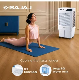 Bajaj DMH 90 Neo 90L Desert Air Cooler for Home|For Larger Room|Anti-Bacterial Honeycomb Cooling Pad|High-Speed|Ice Chamber|90Ft Air Throw|3-Speed Control|3 Year Comprehensive Product Warranty|White
#1 Best Seller
in Desert Air Coolers