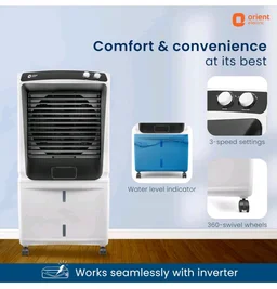 Orient Electric Smartchill 125L Desert Air Cooler for home | Densenest Honeycomb Pads | Fully Collapsible Louvers, Inverter Compatible | High Air Delivery | 1 Year Warranty by Orient | White