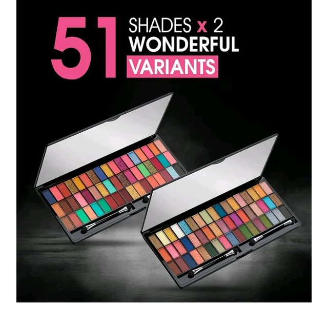 Colors Queen Ultra Pigmented 51 Colors Eyeshadow Palette with Brush | Easy to Blend, Long Wearing Eye Makeup Palette | Eyeshadow Palette with Matte & Shimmery Shades (Multicolor - 01)
50+ bought in past month