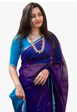 Original Maheswari Cotton Silk Saree for Women | Kanjivaram Pure Silk Cotton Sari with Blouse | Zari Work | Tassels | Handloom Weave