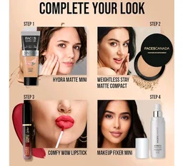 FACESCANADA Weightless Stay Matte Finish Compact Powder - Beige,9 G|Non Oily Matte Look|Evens Out Complexion|Hides Imperfections|Blends Effortlessly|Pressed Powder For All Skin Types, 62 Grams