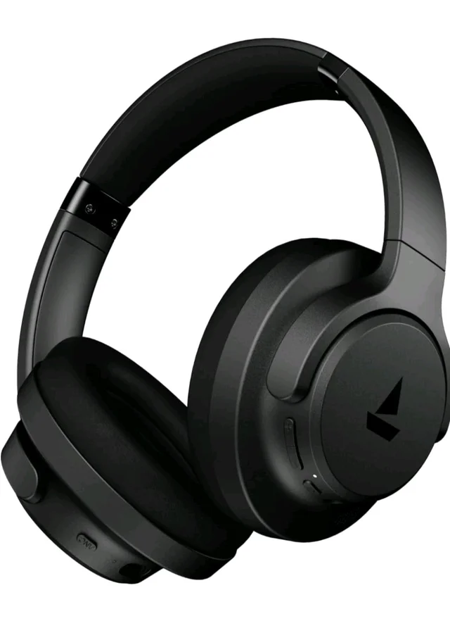 boAt Rockerz 512 ANC,(~40dB) Hybrid ANC, 80H Battery, 40mm Drivers, 40ms Low Latency, ENx Tech, App Support, Bluetooth Headphones, Wireless Headphone with Mic (Cosmic Black)