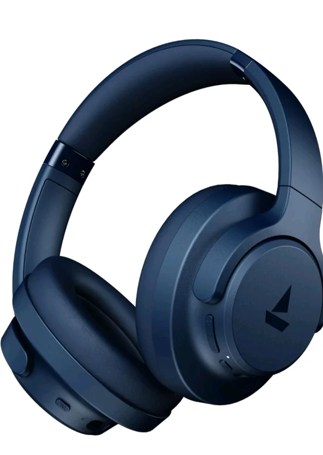 boAt Rockerz 512 ANC,(~40dB) Hybrid ANC, 80H Battery, 40mm Drivers, 40ms Low Latency, ENx Tech, App Support, Bluetooth Headphones, Wireless Headphone with Mic (Bold Blue)