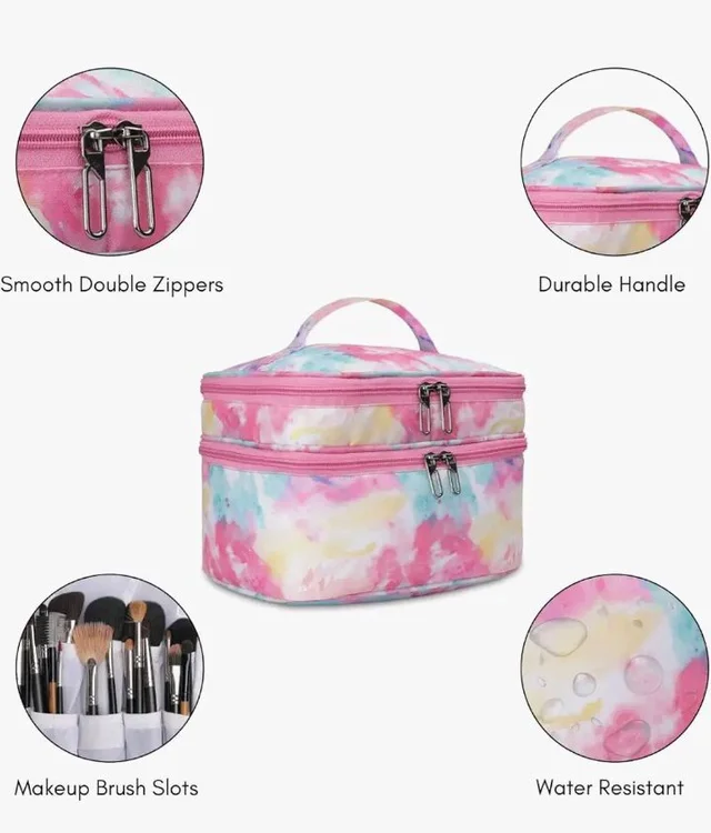 KUKLAR Polyester Waterproof Multifunctional Extra Large Travel Makeup Bag(Pink)
50+ bought in past month