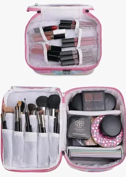 KUKLAR Polyester Waterproof Multifunctional Extra Large Travel Makeup Bag(Pink)
50+ bought in past month