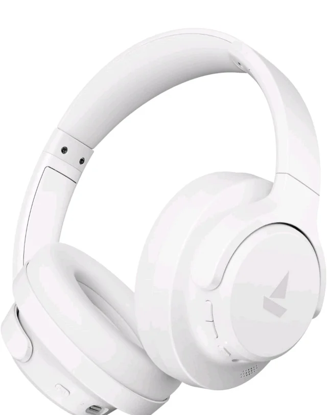 boAt Rockerz 512 ANC, 40Db Hybrid ANC, 80Hrs Playback, 40Mm Drivers, 40Ms Latency Beast Mode, Enx Tech, App Support, Over Ear Bluetooth Headphones, Wireless Headphone with Mic (Bold White)
