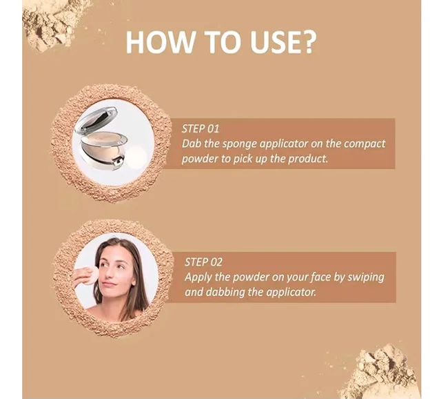 Glam21 BB Powder 2-in-1 Compact Powder Matte Finish & Oil Free | Matte & Shimmer Shades | Instant Weightless Finish Look | Long-lasting | Poreless Soft Skin | 20gm, Natural-02