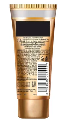 Lakme Perfect Radiance Brightening Facewash with 98% Pure Niacinamide Complex | For Glowing Skin with Glycerin | Known to Reduce Pigmentation | 100gm