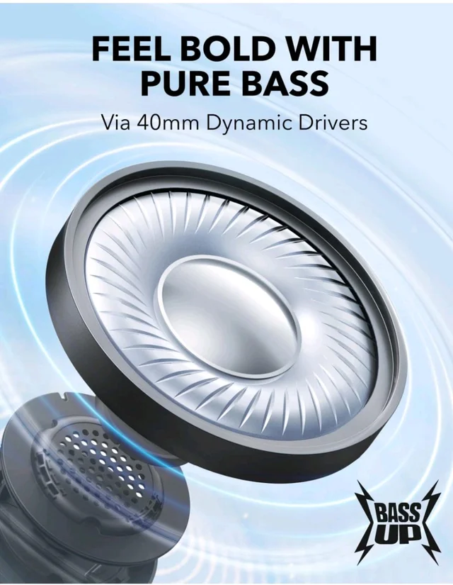soundcore H30i by Anker, Over Ear Headphones Bluetooth Wireless
Noise Cancelling Headphones, Foldable, Pure Bass, 70H Playtime, Bluetooth 5.3, Lightweight and Comfortable, App Connectivity
