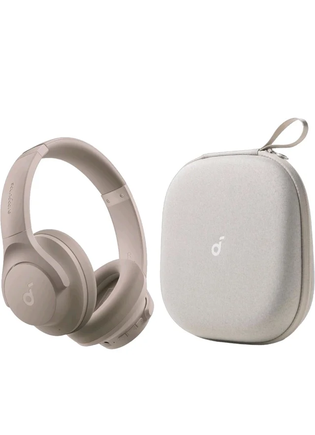 Soundcore by Anker Q20i Headphones with Protective Case, Taupe, Bundle
Over-Ear, Bluetooth, 40H ANC Playtime, Hi-Res Audio, Big Bass, Transparency Mode, Customize via App, Travel, Home, Office
