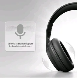 PHILIPS TAH4050 Wireless Bluetooth Headphones with Mic, 40mm Dynamic Drivers, Bluetooth 6.0, Up to 30H Playtime, Dual Device Pairing, USB-C Fast Charging, AUX Support, Over-Ear Headset, Black ion.