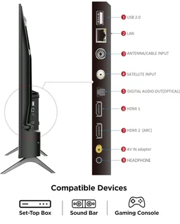 TCL 80 cms (32 inches) HD Ready Smart QLED Google TV | Dolby Audio | HDR 10 | Metallic Bezel-Less | Multiple Viewing Mode | 32V4C
100+ bought in past month