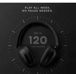 Noise Newly Launched Airwave Max XR Wireless Over-Ear Headphones with 120H Playtime, ANC, HFA Tech, Spatial Audio, Dual Pairing,BT V6.0(Pearl Beige)