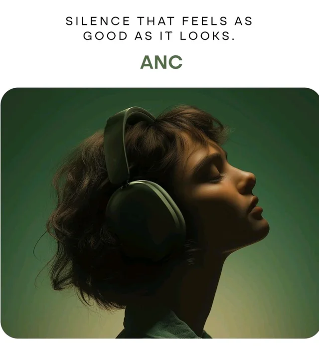 Noise Newly Launched Airwave Max XR Wireless Over-Ear Headphones with 120H Playtime, ANC, HFA Tech, Spatial Audio, Dual Pairing,BT V6.0(Pearl Beige)
