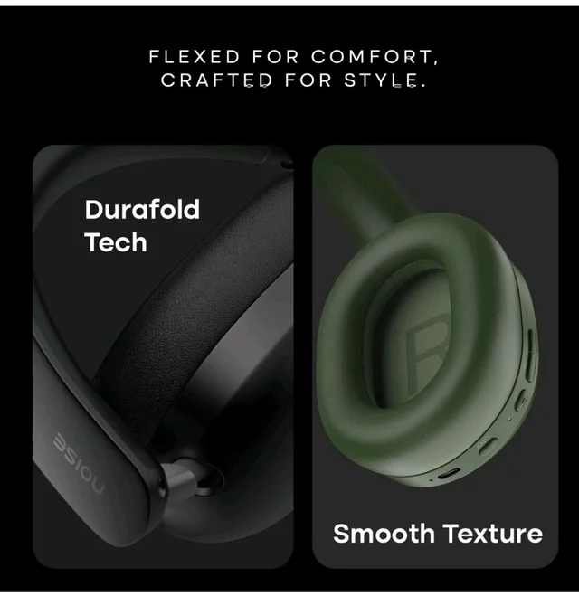 Noise Newly Launched Airwave Max XR Wireless Over-Ear Headphones with 120H Playtime, ANC, HFA Tech, Spatial Audio, Dual Pairing,BT V6.0(Pearl Beige)