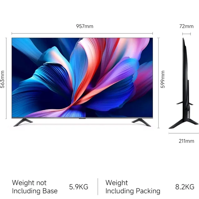 Brand: Xiaomi
4.1
4.1 out of 5 stars
(224)
Xiaomi (108 cm) 43 inch X Pro 4K QLED | Dolby Vision & HDR10+| Filmmaker Mode|Gemini AI| Google TV | L43MB-APIN
Amazon's Choice