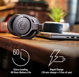 Audio-Technica Ath-M20Xbt Wireless Over-Ear Headphones, Bluetooth 5.0, 60-Hour Battery Life, 40 mm Drivers, Hi-Fi Sound, Built-in Mic, AAC/SBC Codec Support (Black)
Amazon's Choice