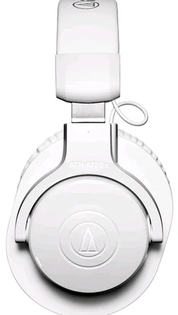 Audio-Technica Ath-M20Xbt Wireless Over-Ear Headphones, Bluetooth 5.0, 60-Hour Battery Life, 40 mm Drivers, Hi-Fi Sound, Built-in Mic, AAC/SBC Codec Support (White)