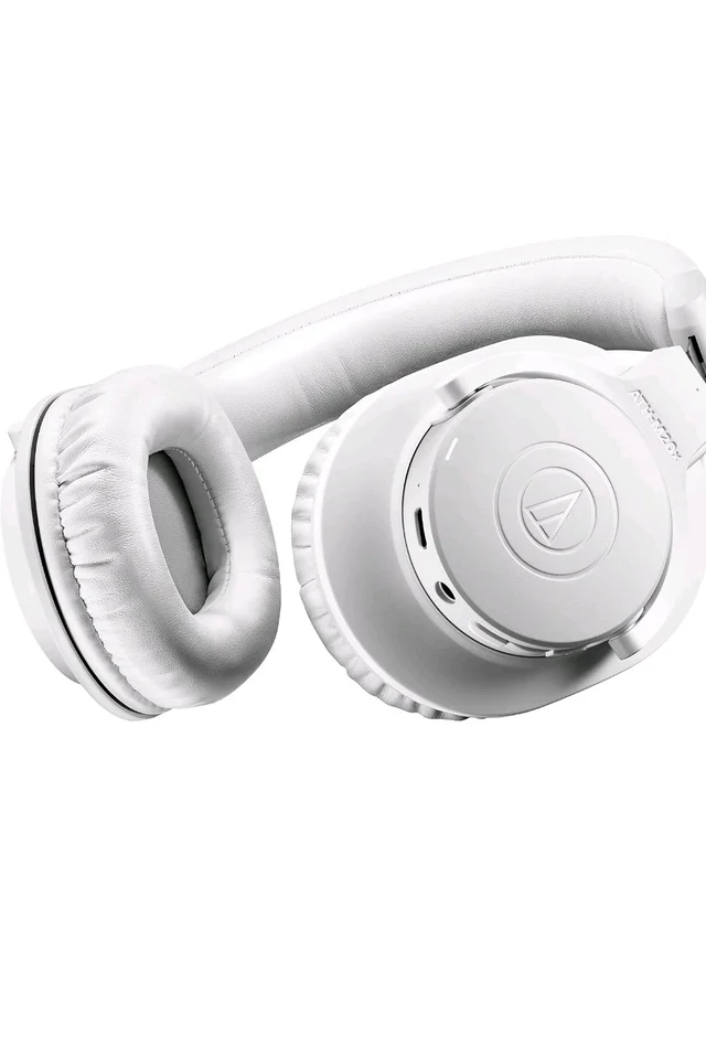 Audio-Technica Ath-M20Xbt Wireless Over-Ear Headphones, Bluetooth 5.0, 60-Hour Battery Life, 40 mm Drivers, Hi-Fi Sound, Built-in Mic, AAC/SBC Codec Support (White)