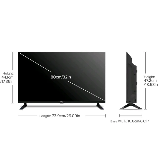 Visit the Visio World Store
3.9
3.9 out of 5 stars
(16,543)
VW 80 cm (32 inches) Spectra Series HD Ready Smart QLED Android TV VW32AQ3
#1 Best Seller
in Smart Televisions