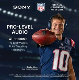 Sony WH-1000XM6 The Best Wireless Noise Canceling Headphones, HD NC Processor QN3, 12 Microphones, Adaptive NC Optimizer, Mastered by Engineers, Studio-Quality-Platinum Silver