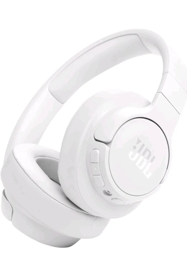 JBL Tune 770NC Wireless Over Ear Headphones with Adaptive Noise Cancellation, Upto 70H Battery, Smart Ambient, Speed Charge, Customized EQ, Google Fast Pair, Multipoint Connect, BT 5.3 - White