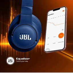 JBL Tune 770NC Wireless Over Ear Headphones with Adaptive Noise Cancellation, Upto 70H Battery, Smart Ambient, Speed Charge, Customized EQ, Google Fast Pair, Multipoint Connect, BT 5.3 - Blue