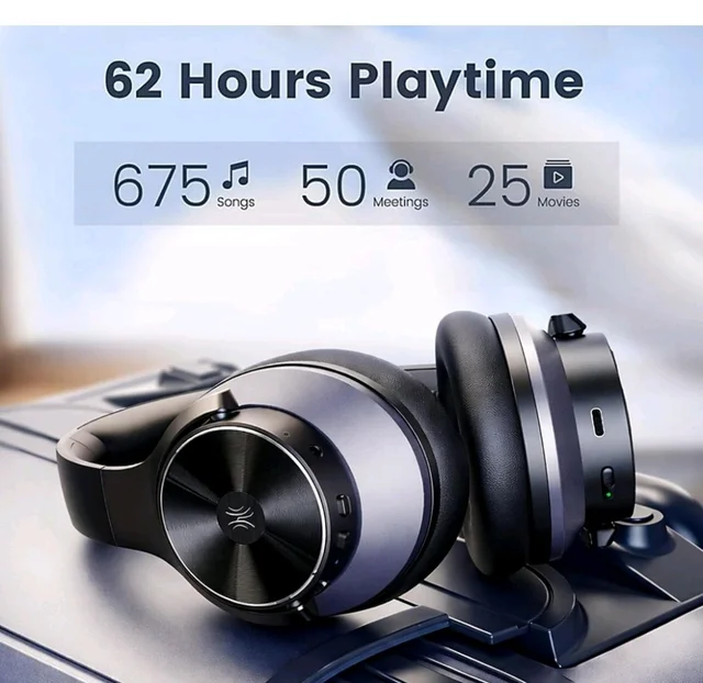 OneOdio Focus A10 - Hybrid Active Noise Cancelling Headphones, Wireless Over-Ear Headphones with 62H Playtime, Fast Charging, Hi-Res Audio, Clear Calls, Bluetooth & Wired Mode for Travel Work (Black)
46%
off