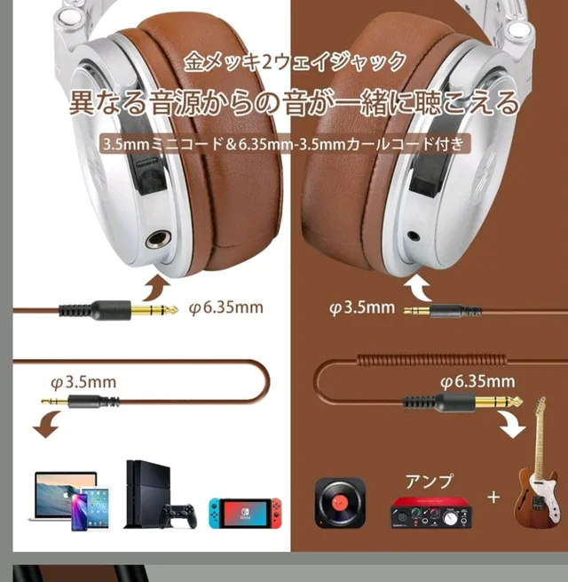 OneOdio PRO 10 Wired DJ Hi-Res Over-Ear Headphones for PC, Keyboard Guitar - Pink | headphone with 50mm drivers, dual 3.5mm and 6.35mm jacks for studio monitoring, recording, podcasting, mixing and