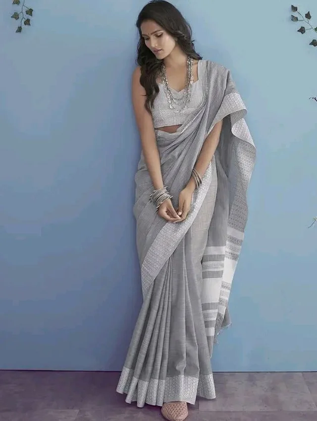 rs 278
SIRIL Women's Self Woven, Jacquard Border Cotton Saree with Unstitched Blouse